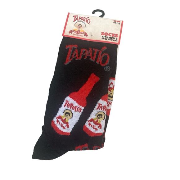 Tapatio Salsa Picante Hot Sauce Print Socks - Picture 2 of 6